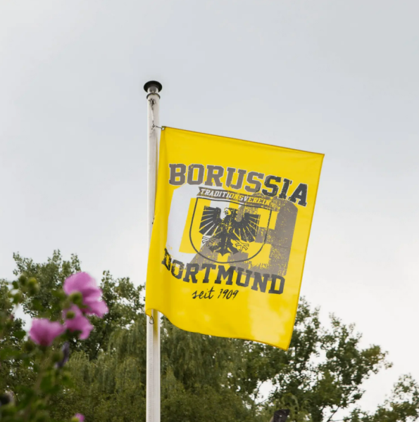 Borussia Dortmund - Hissfahne mit Stadtwappen (150 x 100 cm)